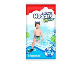 하기스 물놀이 팬티기저귀 5단계 남아 2매 1팩 기저귀 기능성기저귀 수영장기저귀
