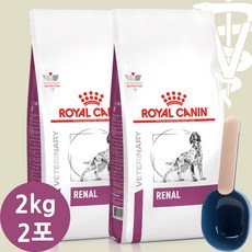 [로얄캐닌] 독 레날 4kg (2kg*2) 스쿱포함, 2kg, 2개 - 로얄캐닌레날독