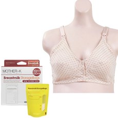 마더케이 모유저장팩+네이처수유브라세트, 네이처수유전용브라(95B), 모유저장팩 100ml 30매