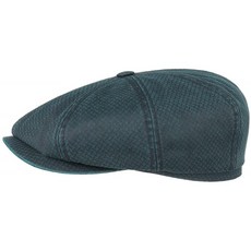 Stetson Hatteras 엠보싱 남성 캡 - 바이저와 뉴스보이 라이닝 ±오/겨울 안감 - XXL (62-63cm) 오일 블