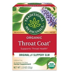 트레디셔널메디시널스 쓰로트 코트 허벌 티 Traditional Medicinals Organic Throat Coat Seasonal Tea, 2g, 16개입, 1개