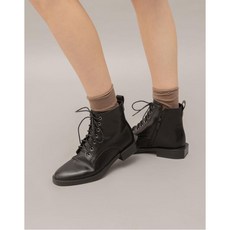 질 바이 질스튜어트 슈즈 [에이튼] 블랙 레이스업 워커 부츠 (굽높이 3 cm) FPSO0F023BK