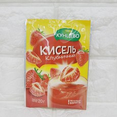 Напиток Кисель быстрорастворимый, клубничный, 3 шт по 20 г