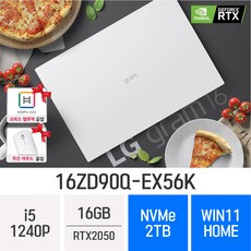 [오늘출발] LG전자 2022 그램 16 16ZD90Q-EX56K - 무선마우스 / 한컴오피스 증정, 16GB, Win11 Home, 2TB