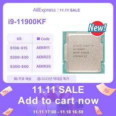 게이밍프로세서 인텔 코어 i911900KF 35GHz 8 16 스레드 16MB 125W LGA1200 CPU 신제품