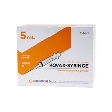 한국백신 일회용 주사기 5cc / 무침 21G 22G 23G, 1개