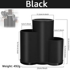 다기능 식기 홀더 나이프 스탠드 블록 식기류 배수구 보관함 스푼, 1.knife holder black, 1개