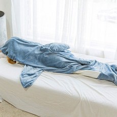 상어 잠옷 담요 침낭 소프트 성인용 후드담요 홈웨어 수면잠옷 파자마 동물잠옷 집순이