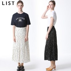 리스트 리스트(LIST) 도트 셔링 스커트 (택가격: 168000원)