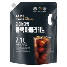 태웅식품 본사 라이브타임 블랙아메리카노, 2.1L, 1개입, 4개