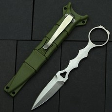 Karambit 176T 고정 나이프 D2 스틸 하프 이빨 블레이드 ABS 외장 야외 사냥 서바이벌 전술 포켓 스트레이, 01 Stone wash white
