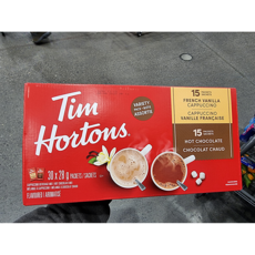 캐나다 팀홀튼 Tim Hortons 커피 핫초코 + 프렌치바닐라 카푸치노 버라이어티팩, 기본