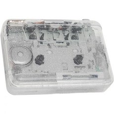 Jectse 포터블 카세트 플레이어 레트로 테이프 휴대용 MP3 컨버터 USB 케이블을 통한 투명 하우징 컴퓨터 POD 또는 CD용 HiFi 스테레오 1521131