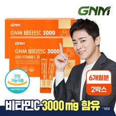GNM 고함량 비타민C 3000 90포 X 2박스/항산화기능성 비타민씨 가루, 상세 설명 참조, 270g, 2개