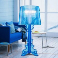카르텔 크리스탈 조명 탁상 KARTELL 부지 아크릴 침대 스탠드, 청색 직경 37X73cm_전원 스위치 버튼