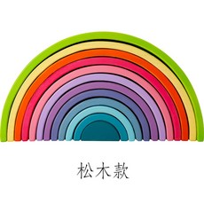 발도르프 원목교구 레인보우블록 빅레인보우, 라지 마크롱 컬러 12매(솔목)공2개 인형2개
