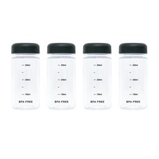 국산 트라이탄 보틀, 블랙눈금 블랙, 350ml, 4개