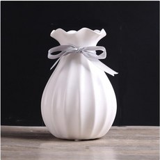 E19987 세라믹 도자기 인테리어 꽃병 예쁜 화병, 화이트