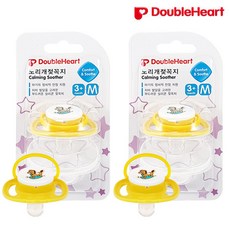 더블하트 노리개젖꼭지 2단계(3개월이상) 말(보호캡포함), 2개