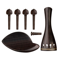ZLD 4/4 Ebony 바이올린 용 완벽한 테일 피스 + 튜닝 페그 + 엔드 캡 +