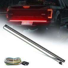 SS VISION 트럭용 152.4cm(60인치) 트리플 로우 라이트 바 504 LED 로우 테일게이트 스트립 라이트 방수 4방향 플랫 커넥터 포함 - 5가지 기능 레드 방향, SS VISION 트럭용 152.4cm(60인치) 트리, 1개