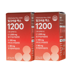 담을수록 밀크씨슬 맥스 1200 / 식약처인증 고함량 밀크씨슬 실리마린 600mg, 2박스, 60정