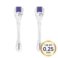 1+1 페이스 마사지 MTS롤러 스템프 홈케어 얼굴 미세침, 1+1 MTS롤러 1.25mm, 2개