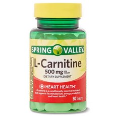 스프링밸리 엘 카르니틴 500mg Spring Valley L-Carnitine, 1개, 30정