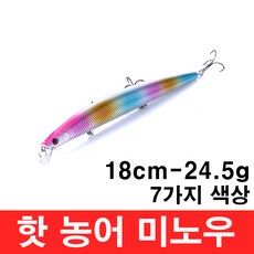 행운을파는낚시 핫 농어 미노우(18CM 24.5g) 하드베이트 플로팅미노우 농어 루어, 03. HOTNM-핑크(26g)