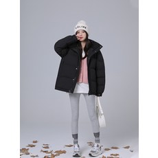 CV 볼록한 새 다운 재킷 여성 짧은 2024 새로운 겨울 두꺼워진 루즈한 빵 재킷 트렌드에서