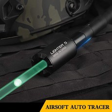 Airsoft Tracer 라이터 S 트레이서 유닛 권총 용 녹색 가장 가벼운 트레이서 유닛 라이트 권총 Airsoft 액, 02 Black