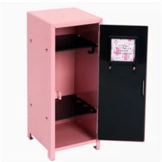 미니캐비넷 미니락커 철제수납장 화장품 정리함 데스크탑 보관상자 인테리어소품, 화이트, 화이트