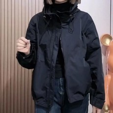 봄 점퍼 재킷 짧은 탑 블랙야상 30대여성