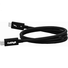 CalDigit Thunderbolt 4 케이블 40Gbps 100W 전원 공급 3 USB Type C MacBook Pro iMac 스마트폰 15 Max Black 0.8미터 2, 0.7 Meter Passive Cable