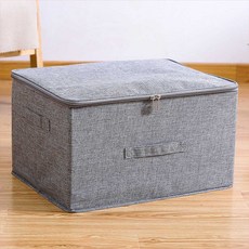 린넨 의류정리함 옷 보관함 계절별옷정리, 1개, M사이즈 회색