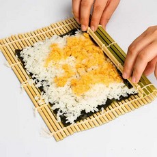 롤링 DIY 삼각김 매트 초 밥 대나무 김발 도구 해초 기계 오니기리 스시 만들기 주방 김펴주는, white bamboo curtain, 1개