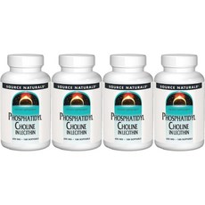 Source Naturals 소스내추럴스 포스파티딜콜린 레시틴 420mg 소프트젤, 180정, 4개