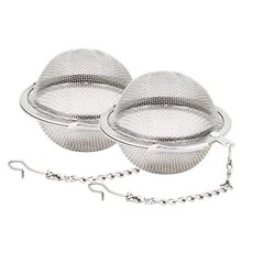 Fu Store 스테인리스 스틸 메시 티볼 .cm(.인치) 티 스트레이너 인퓨저 필터 차용, 2.1 inches