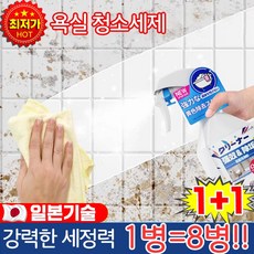 [일본 기술] 1/1+1 화장실 청소 세제 곰팡이 물때 제거 욕실 세제 세면대 욕조 바닥 타일 클리너 만능세제 포장증정, 2개, 300ml