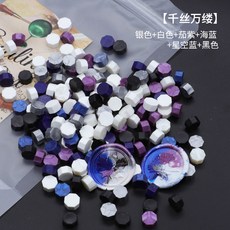 500g 믹스 컬러 파이어 페인트 과립 예쁜 포장 DIY 핸드북 웨딩 생일 파티 초대장 봉투 인감, 04 qiansiwanglv, 1개