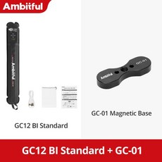 Ambitful GC12 골드 크로우 12 사진 조명 공기 2700K-6500K 휴대용 LED 소프트 라이트 팽창식, 1개