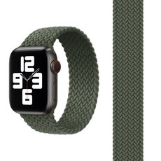 애플워치3 4 5 6 SE 스트랩 브레이드 솔로루프 5종 신형 커플 밴드, 42&44mm S개, 올리브