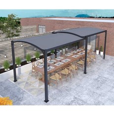 슬라이딩 파고라 스카이어닝 전원주택 루프탑 마당