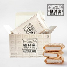 [백미당]우유 모나카 아이스크림 3개입 4개 (총 12개), 420ml