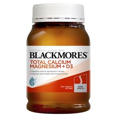 블랙모어스 토탈 칼슘 마그네슘 + D3 200정 / Blackmores Calcium & Magnesium + D3 200, 1개