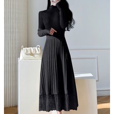 휴드 에즐리 플리츠 니트 원피스 2COLOR
