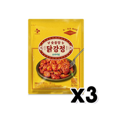 CJ 숯불향닭강정 오리지널 즉석조리 200g x 3개