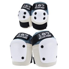 187 킬러패드 무릎패드 팔꿈치패드 콤보팩 블랙 라지/X- 라지, Stone Blue_X-Small, X-Small, X-Small