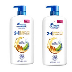 Head Shoulders 헤드앤숄더 2in1 컴플리트 스칼프 케어 아몬드오일 알로에베라 1.18L 2팩, 1개