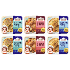 [신상] 아이배넷 꼬마반찬 3종세트(가자미 찜닭 코다리) 140g 각2개씩 총6개, 1개